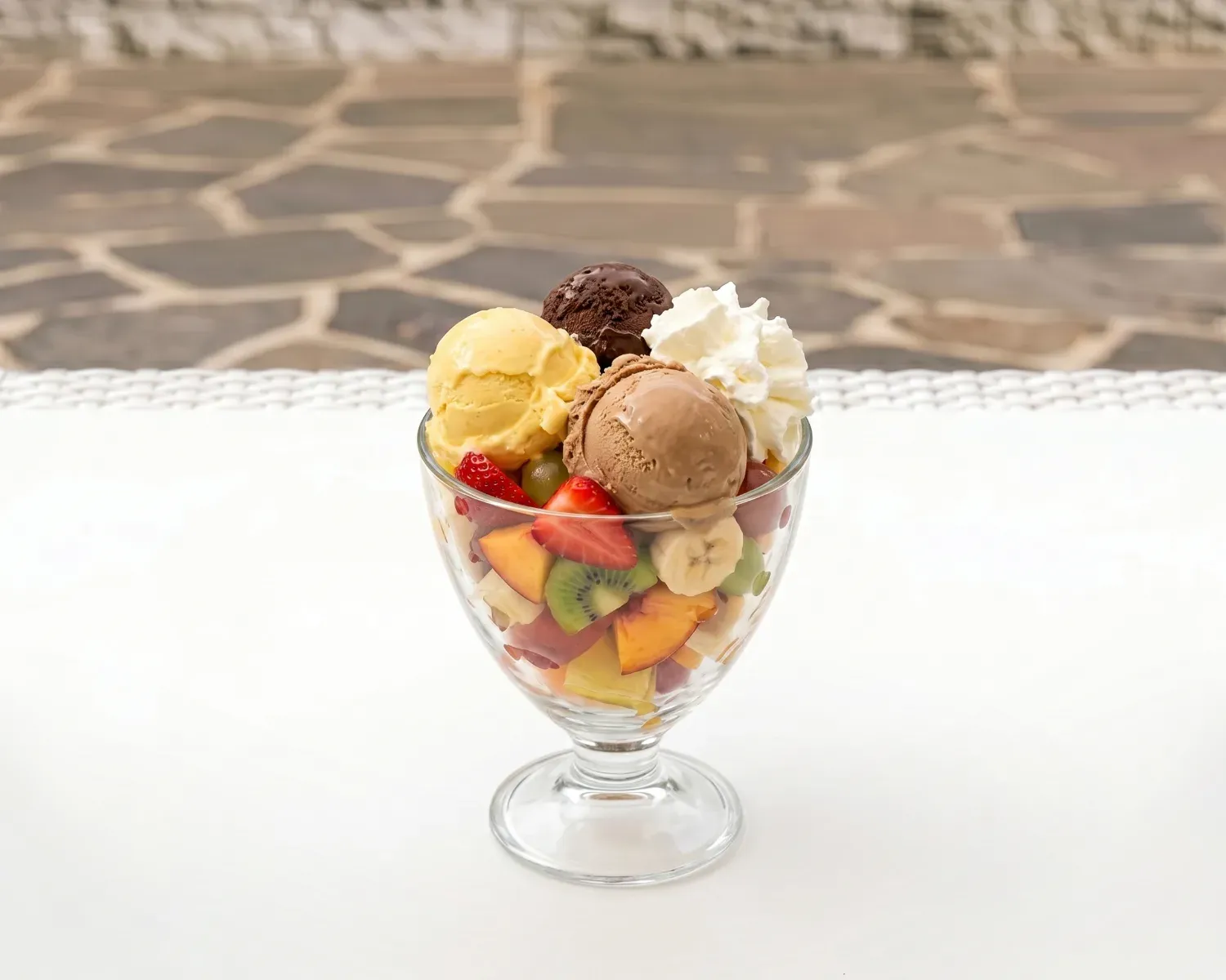 Macedonia con gelato